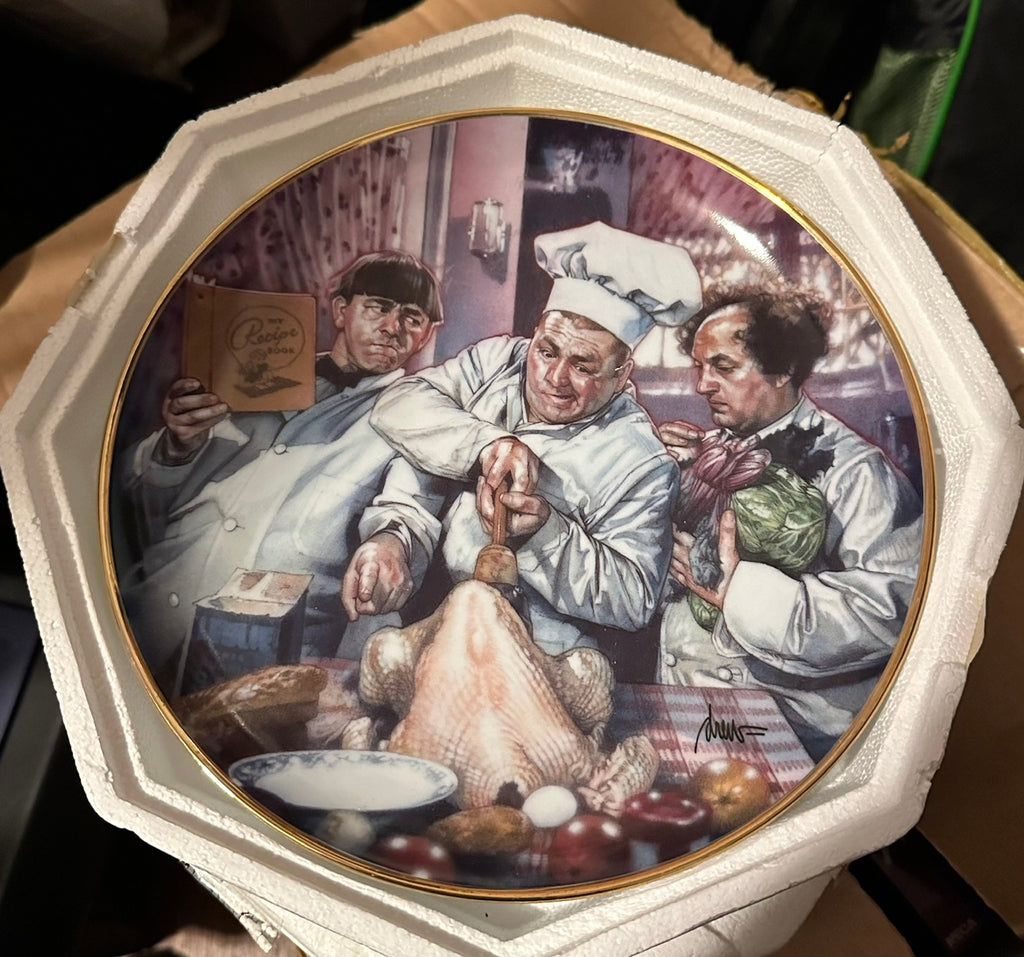Three Stooges Franklin Mint Plate Set (3 Plates)